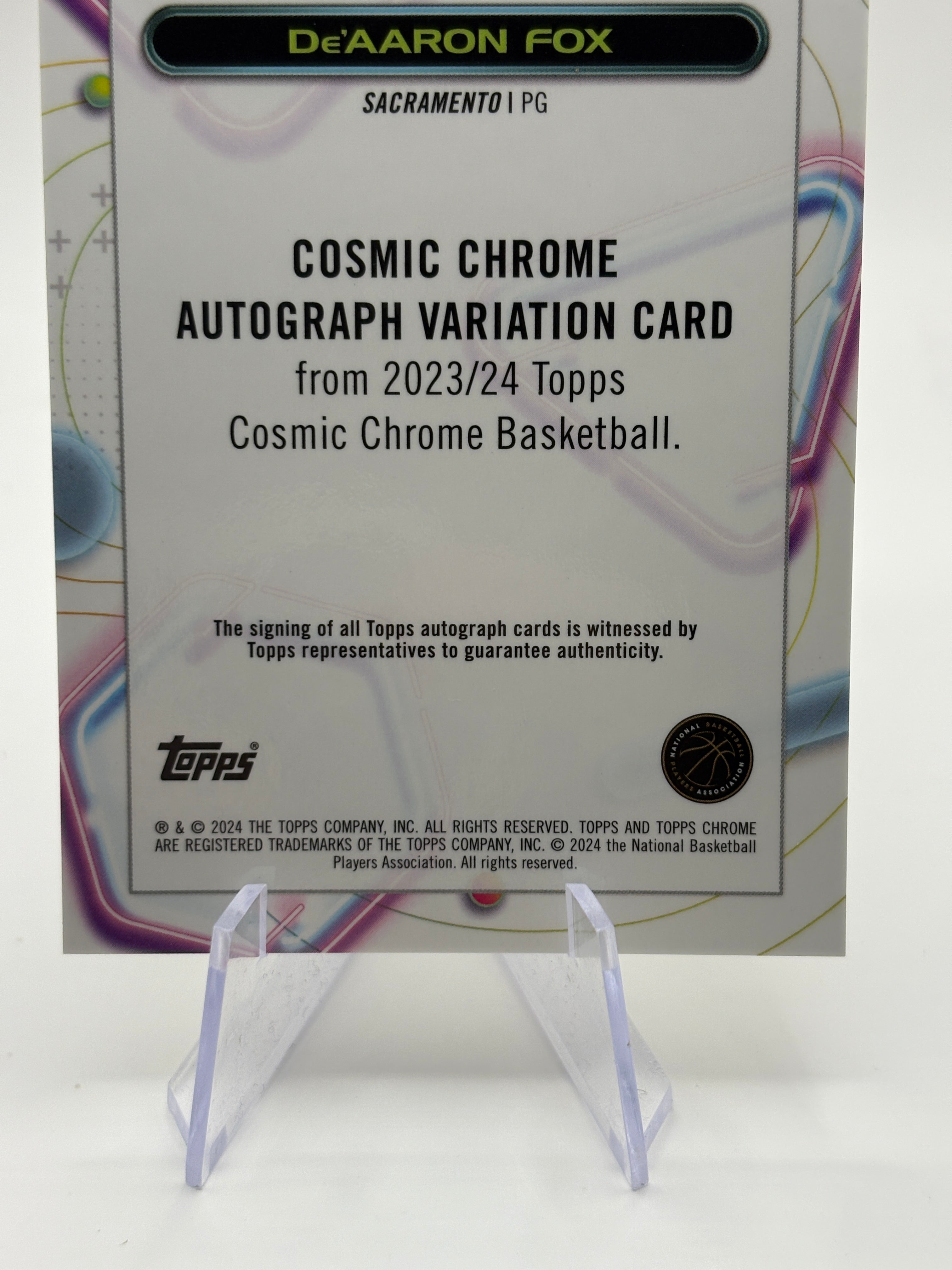2023 - 2024 Topps Cosmic Chrome De'Aaron Fox Gold /50 CCAV-DF Auto Autograph FRENLY BRICKS - Open 7 Days